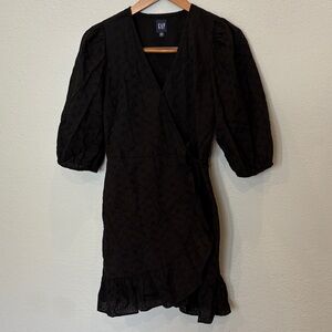 NWOT GAP Black Eyelet Mini Dress